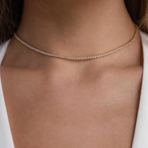 Dainty Tennis Choker Necklace