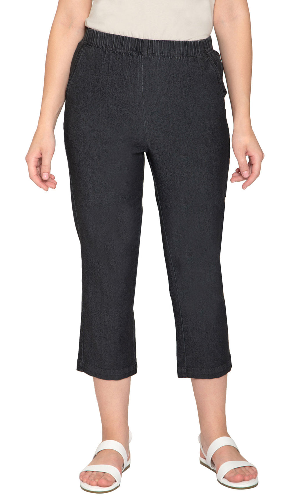 Women’s Lightweight Stretch Denim Capri Pants – Comfortable Everyday Fit