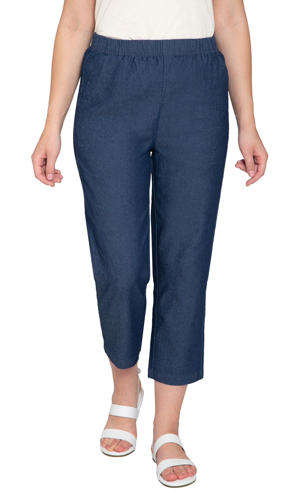 Women’s Lightweight Stretch Denim Capri Pants – Comfortable Everyday Fit