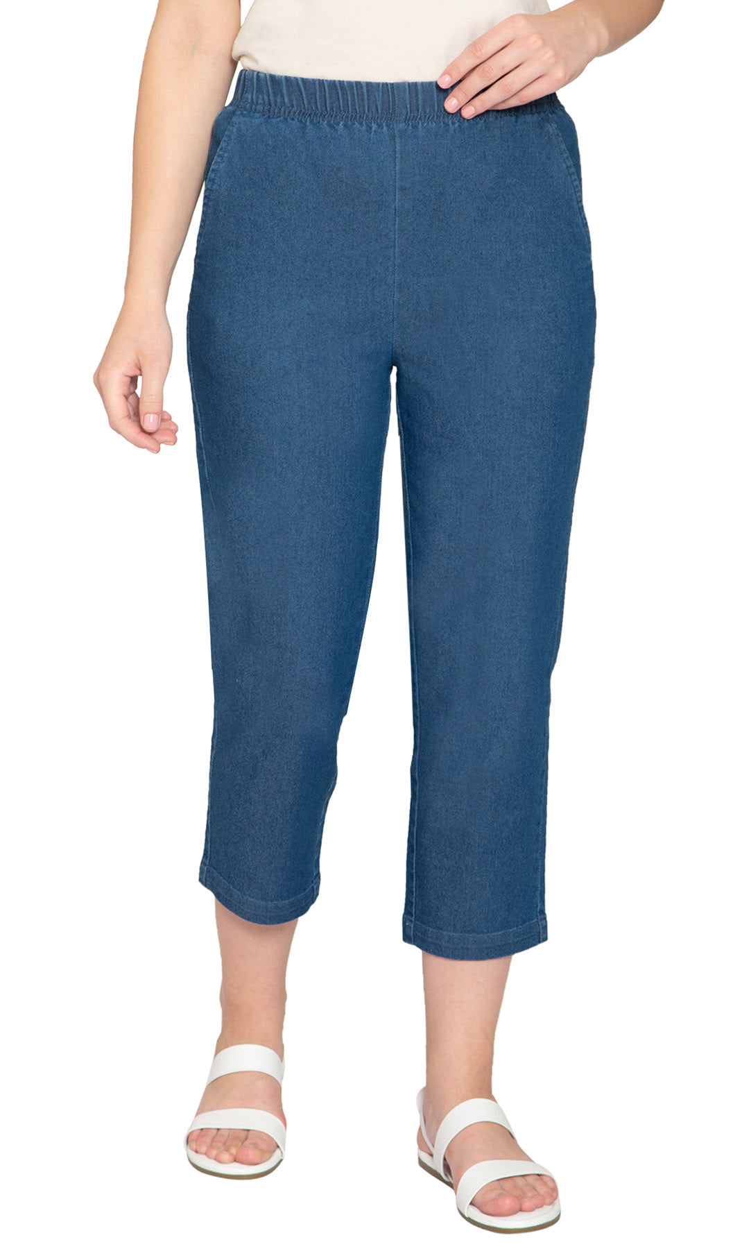 Women’s Lightweight Stretch Denim Capri Pants – Comfortable Everyday Fit