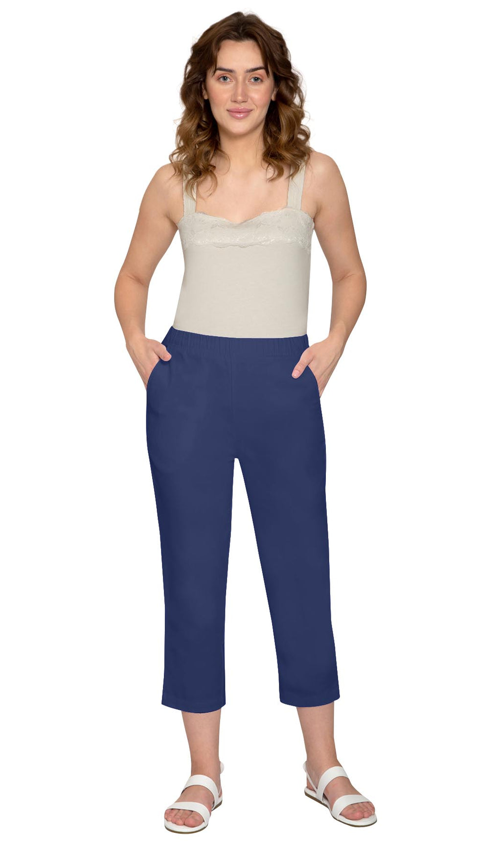 Women’s Lightweight Stretch Denim Capri Pants – Comfortable Everyday Fit