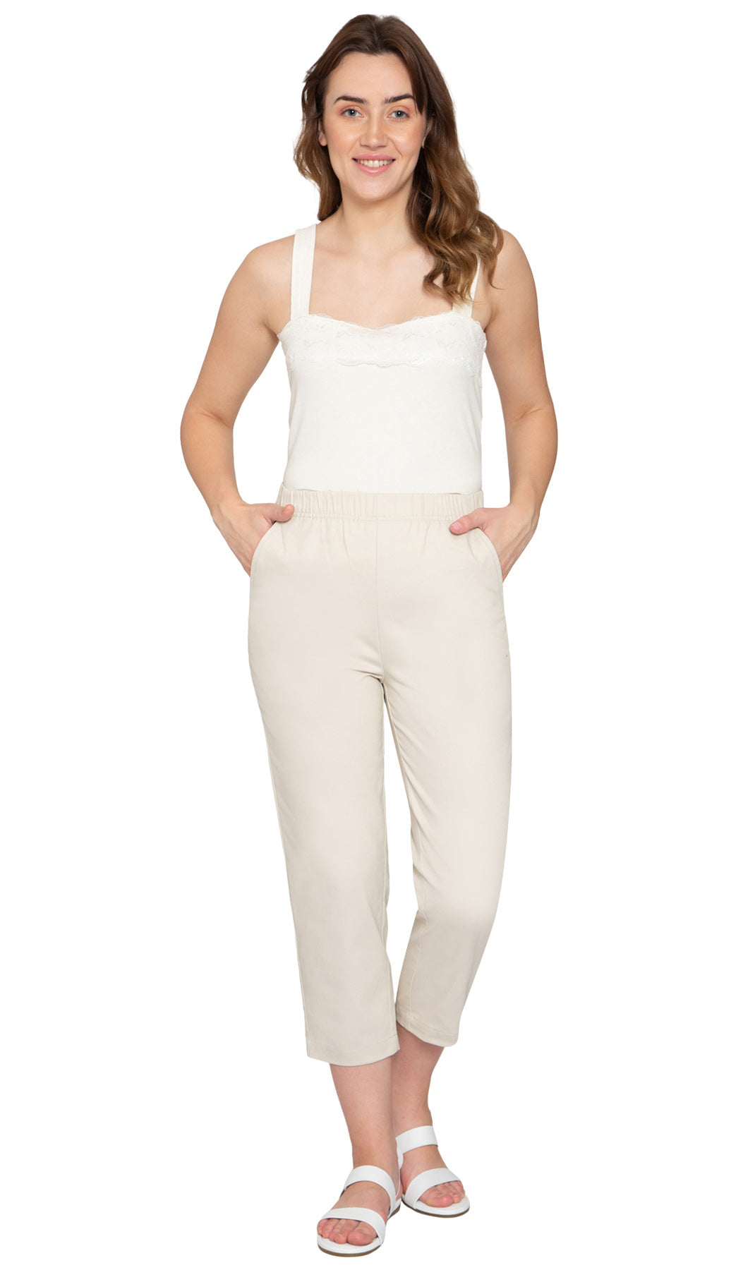 Women’s Lightweight Stretch Denim Capri Pants – Comfortable Everyday Fit