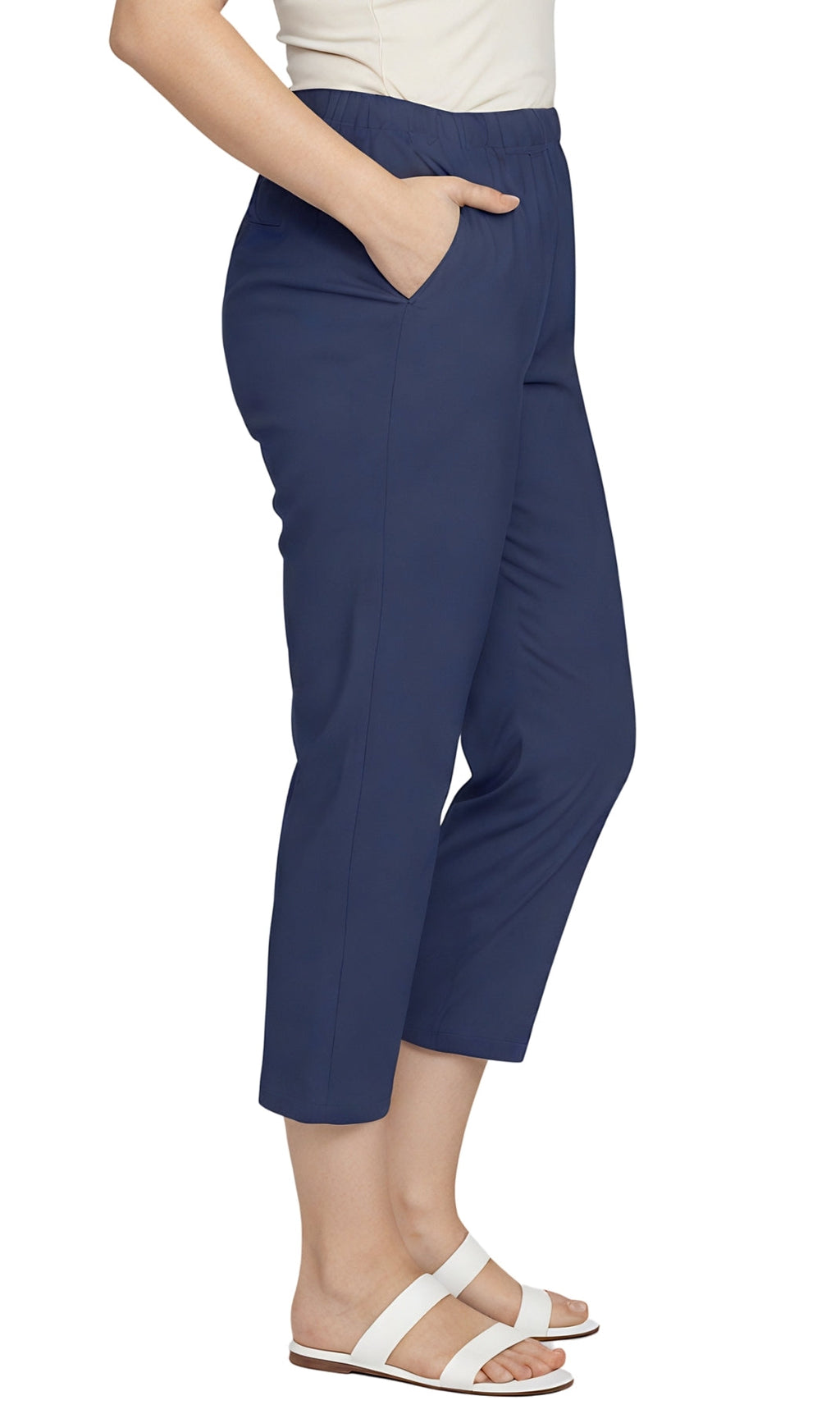 Women’s Lightweight Stretch Denim Capri Pants – Comfortable Everyday Fit