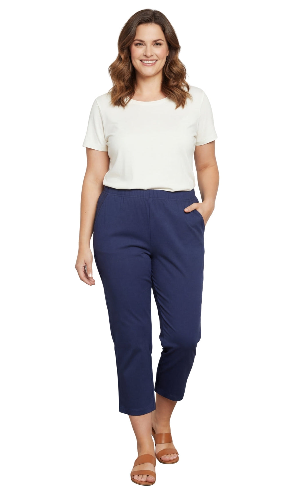 Women’s Lightweight Stretch Denim Capri Pants – Comfortable Everyday Fit