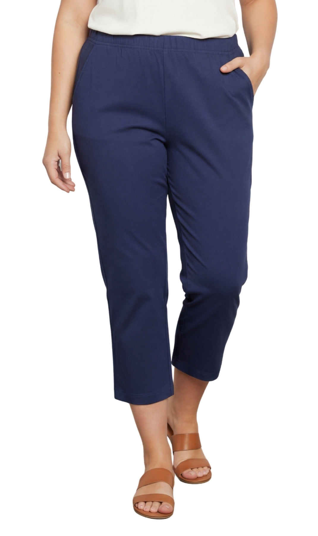 Women’s Lightweight Stretch Denim Capri Pants – Comfortable Everyday Fit