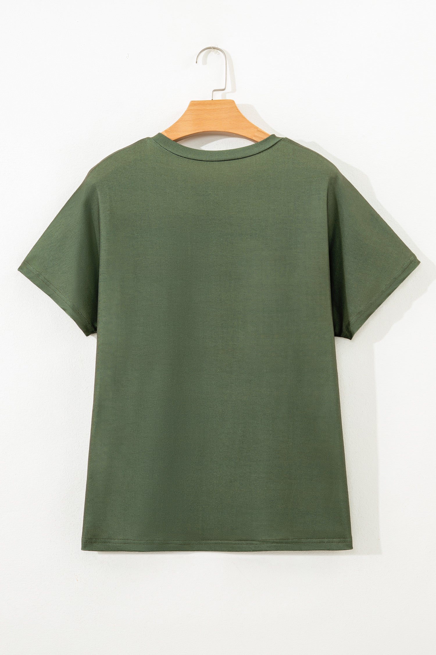 Stripe Half Buttoned Crewneck T-Shirt