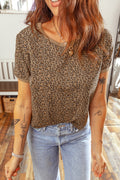 Leopard Short Sleeve Crewneck T-Shirt