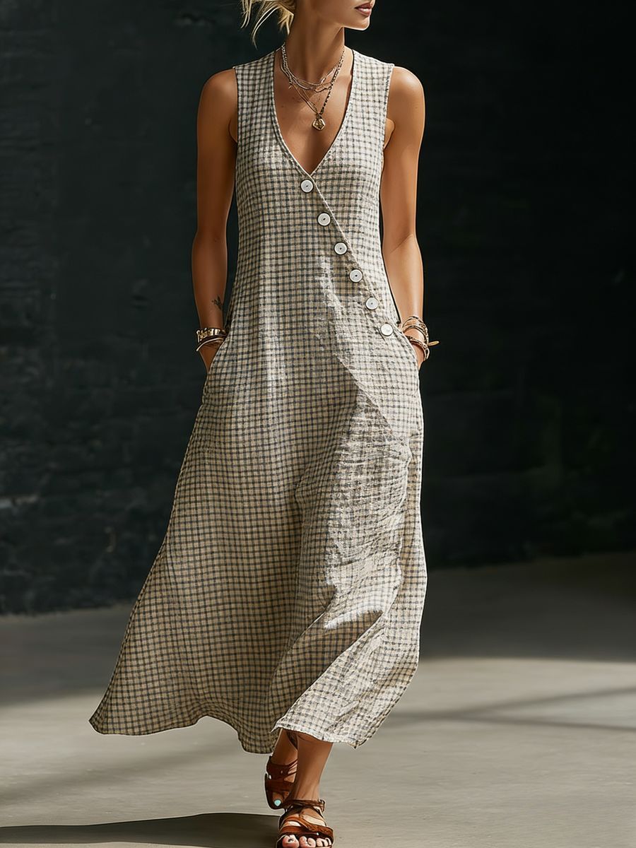 Women’s V-Neck Cross-Over Shirt and Wide-Leg Pants Set