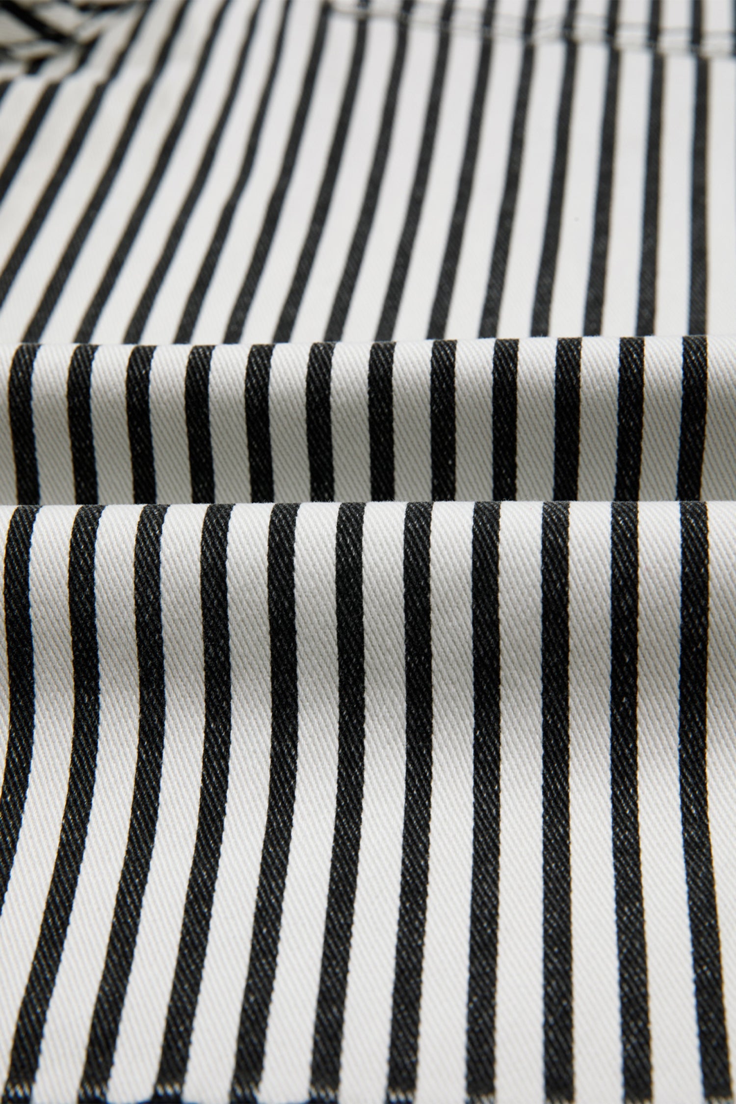 Stripe Denim High Waist Patch Pocket Jeans