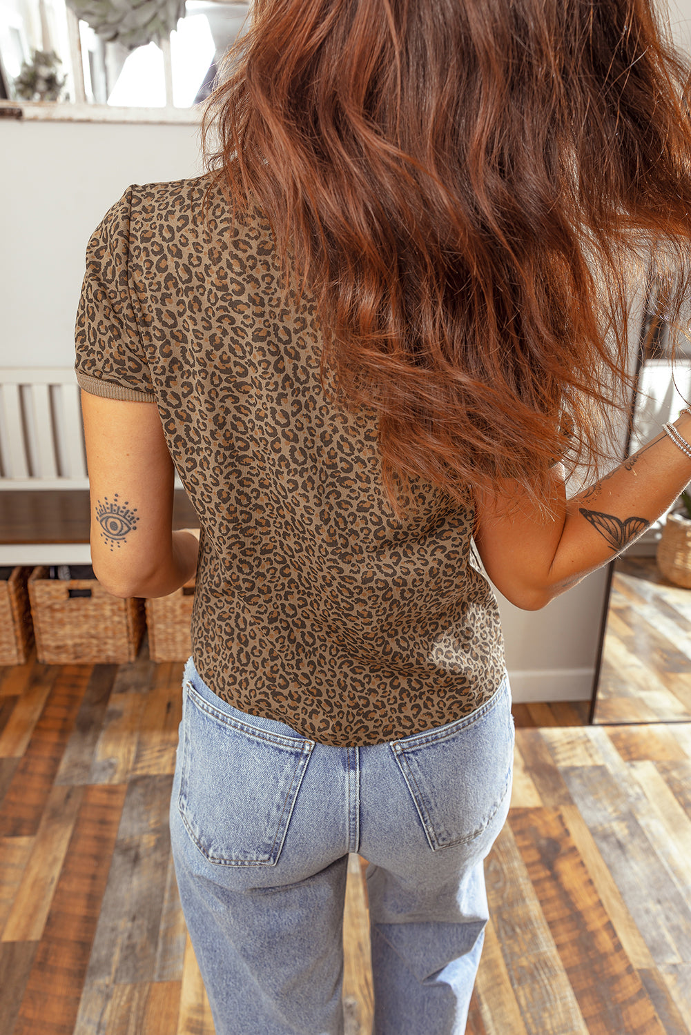 Leopard Short Sleeve Crewneck T-Shirt