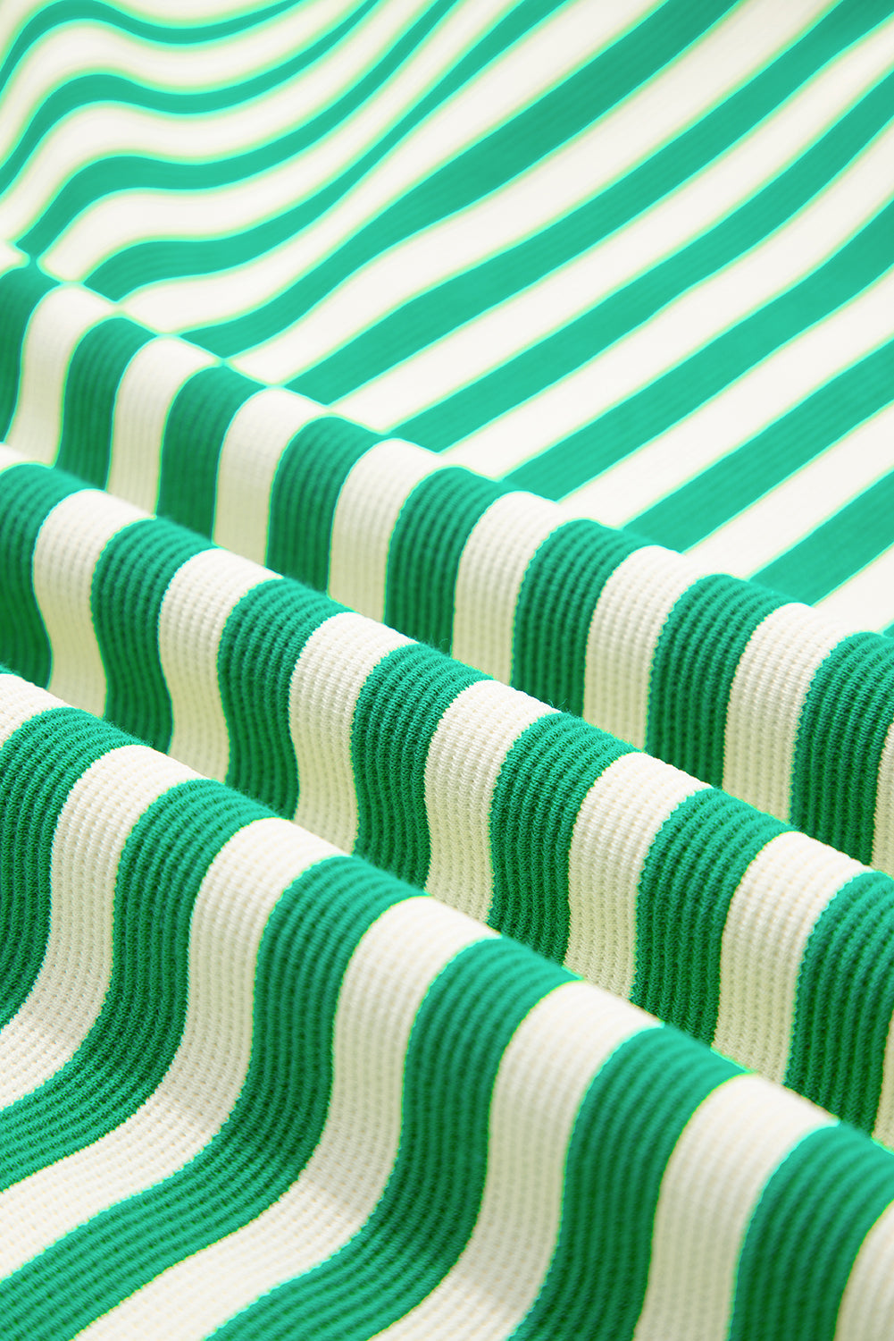 Stripe Flutter Sleeve Contrast Collar Mini Dress