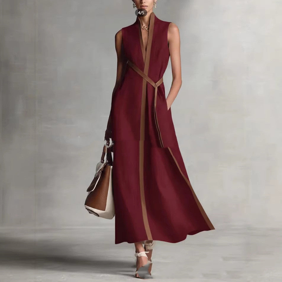 Women’s Patchwork Cardigan & Wide Leg Pants Two Piece Set