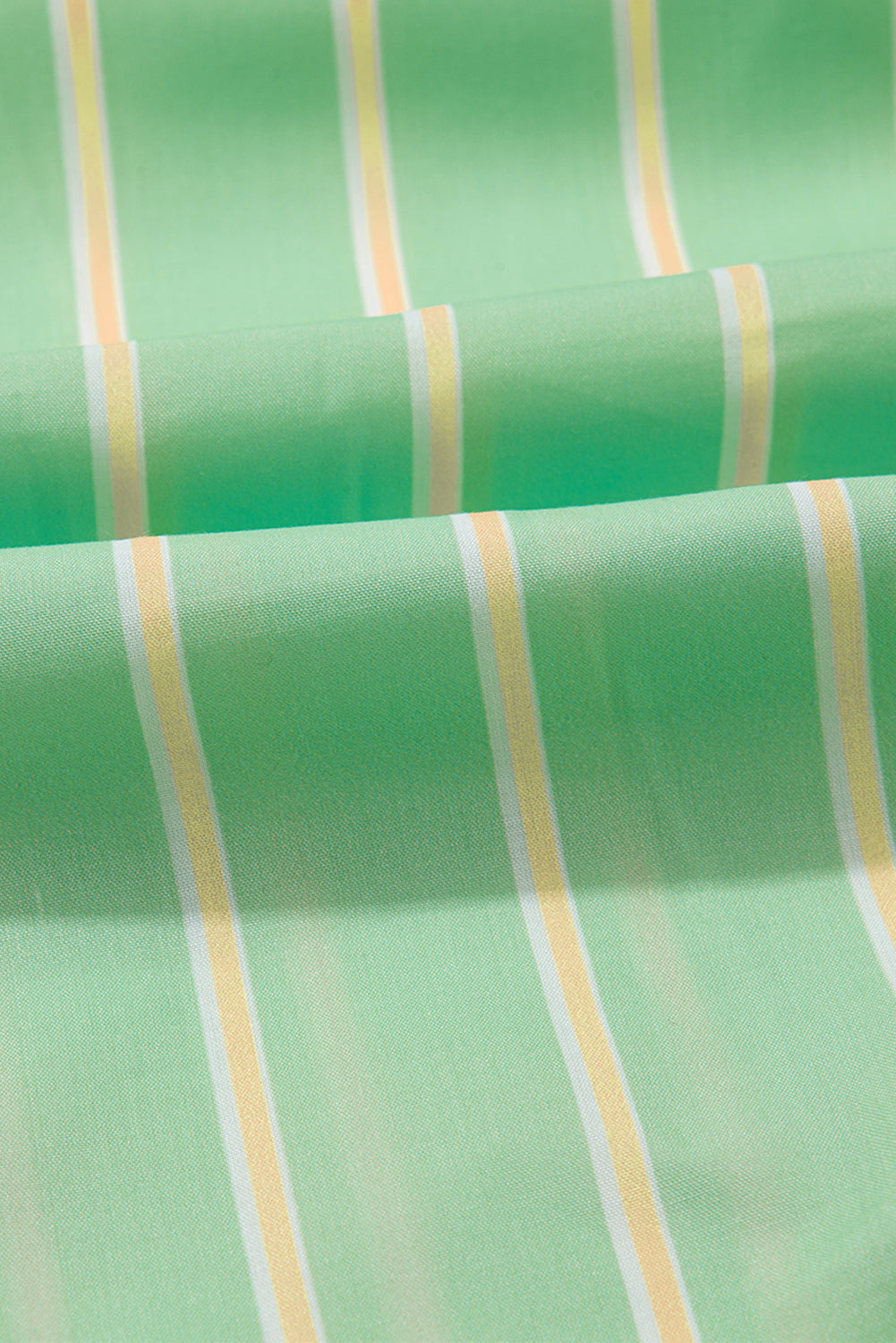 Stripe V-Neck Frilled Mini Dress