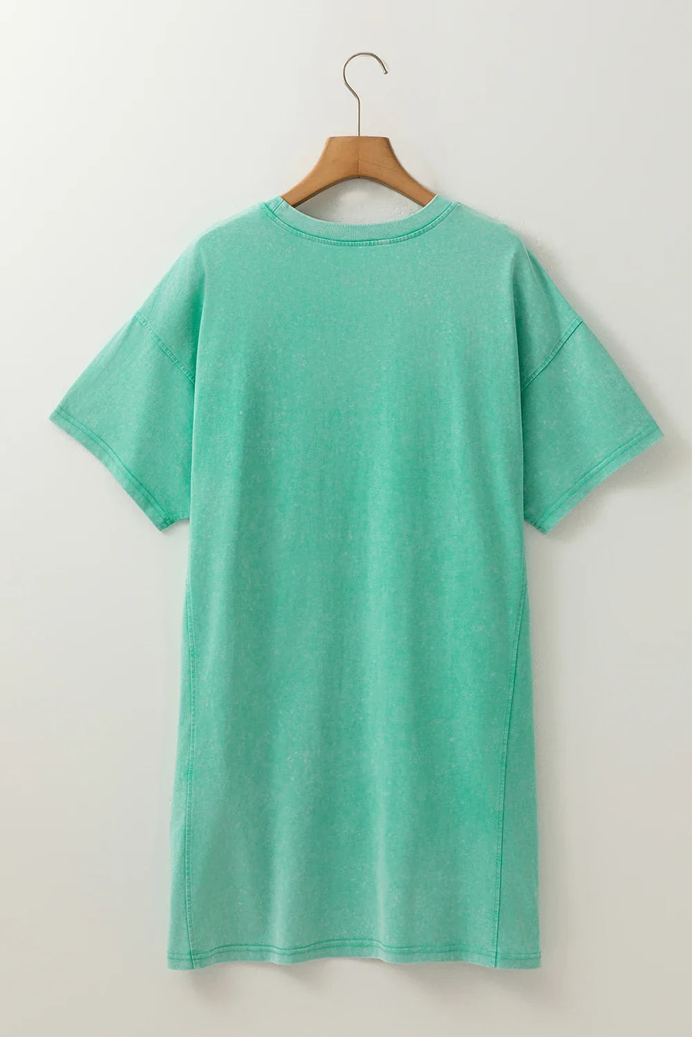 Flower Patchwork Mineral Wash Mini T-Shirt Dress