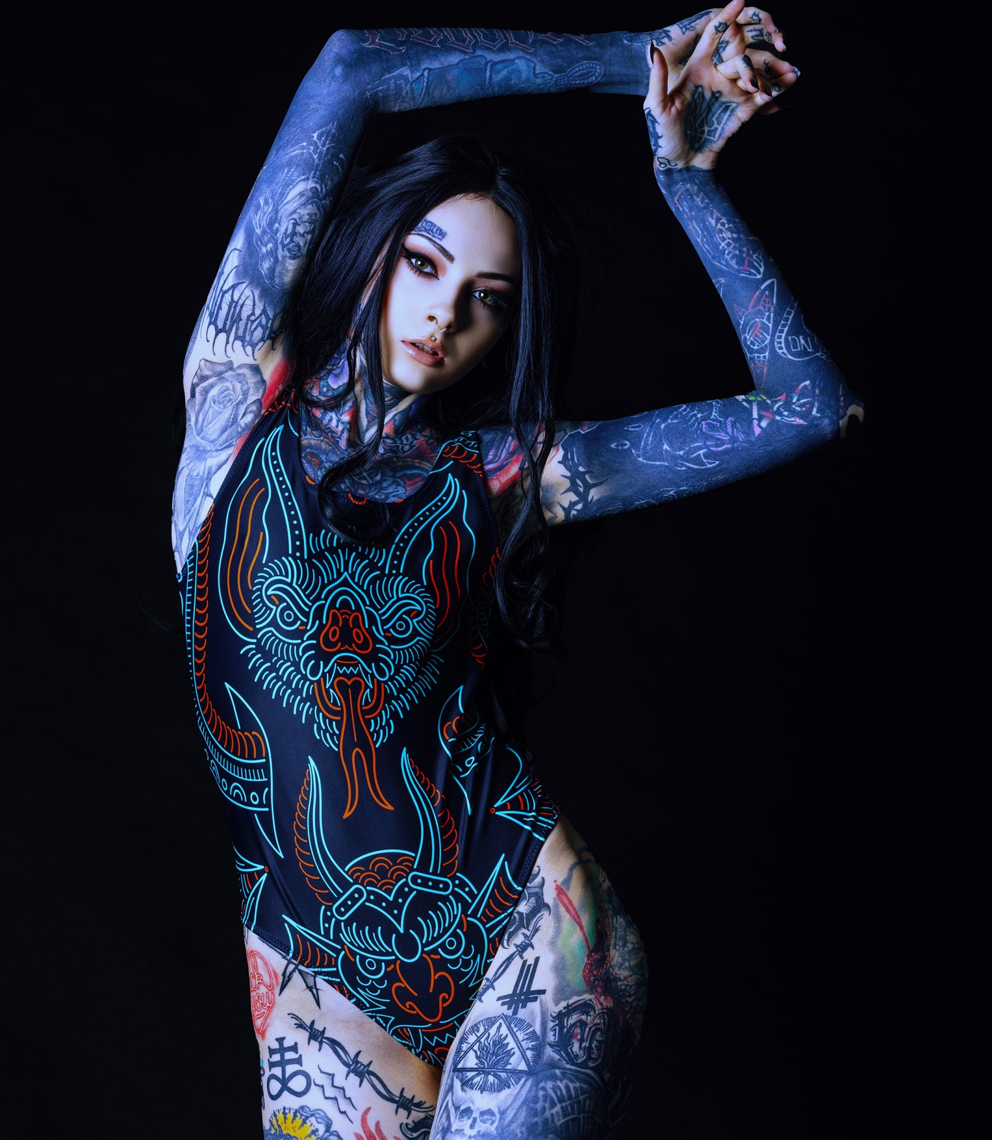 Nightmare Tattoo One-Piece Swimsuit