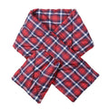 Plaid Check Puffy Scarf Check Quilted Pull Thru Scarf