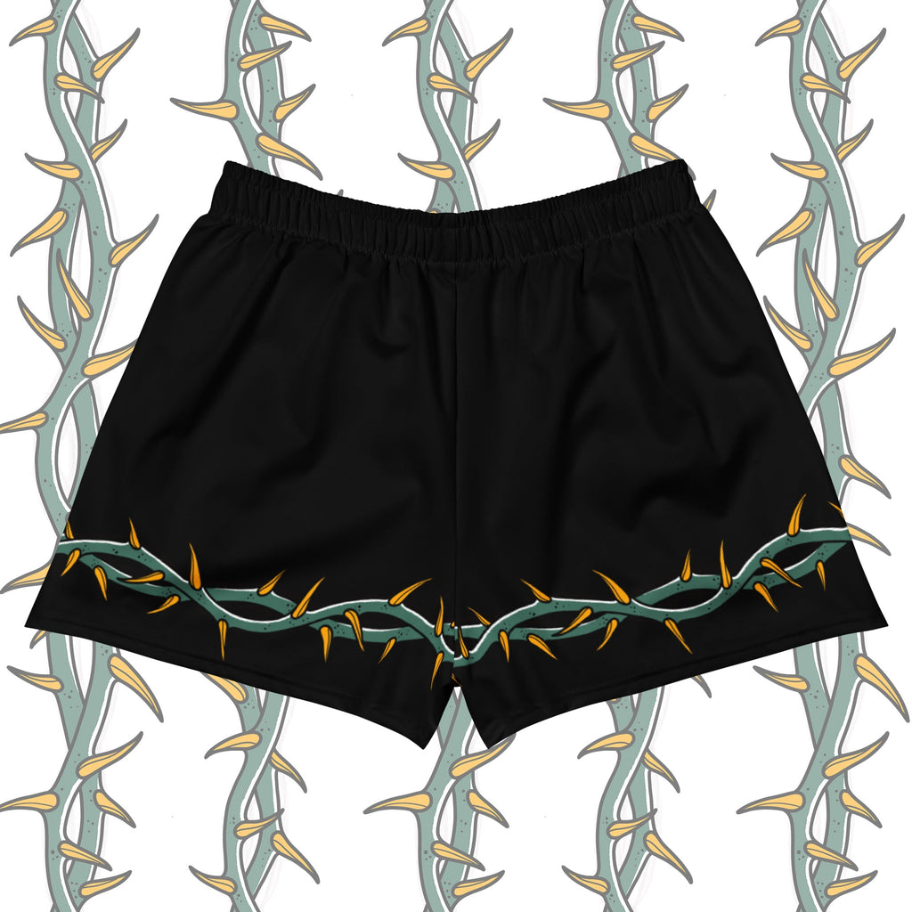 Ring of Thorns Women’s Gym Shorts – Tattoo-Inspired Activewear