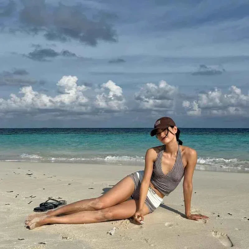 Sexy Checkered Push Up Bikini Set