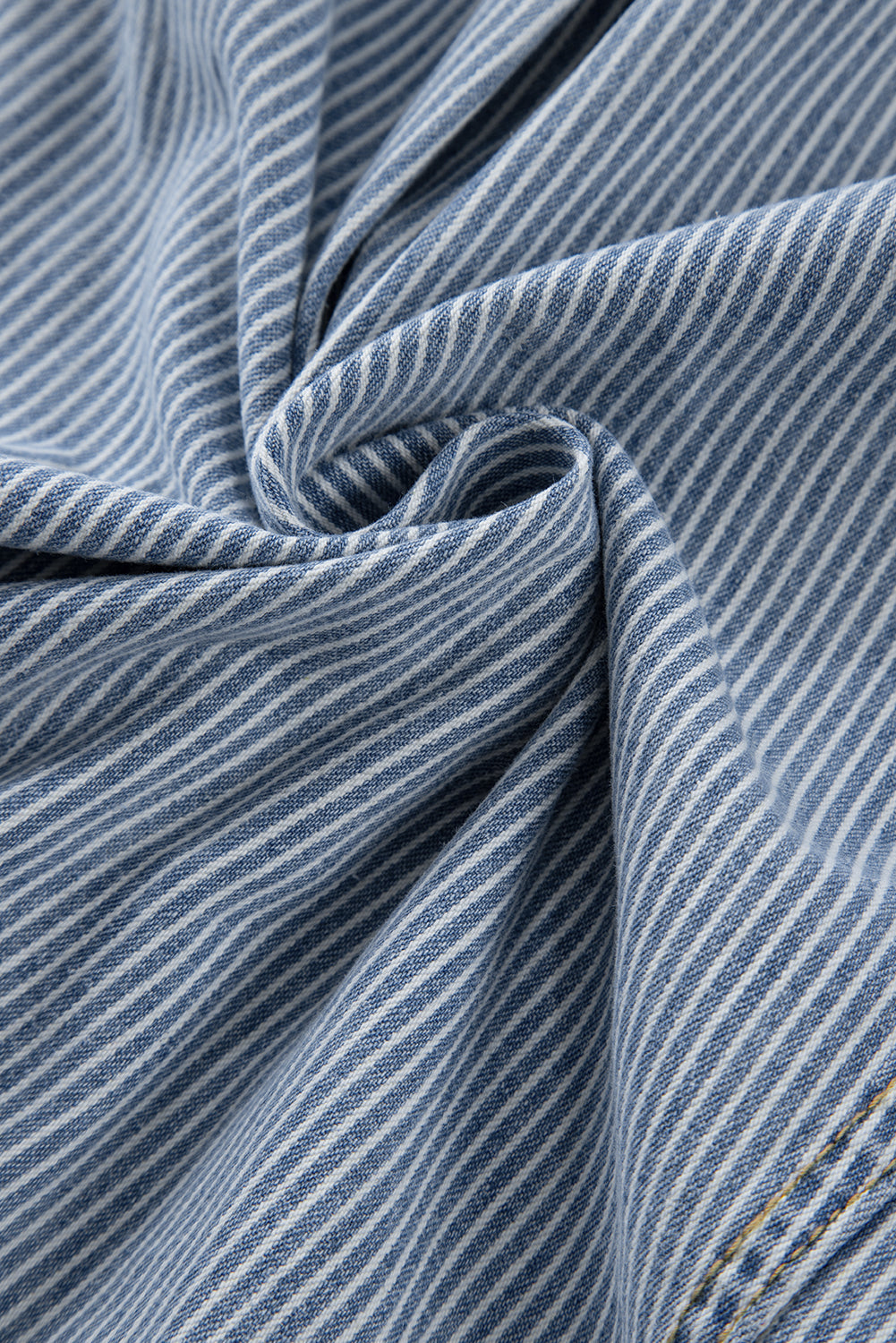 Stripe Denim Chest Pocket Oversize Jacket