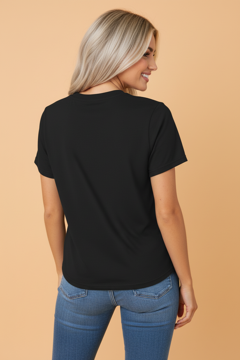 Leopard Bow Embroidered Short Sleeve T-Shirt