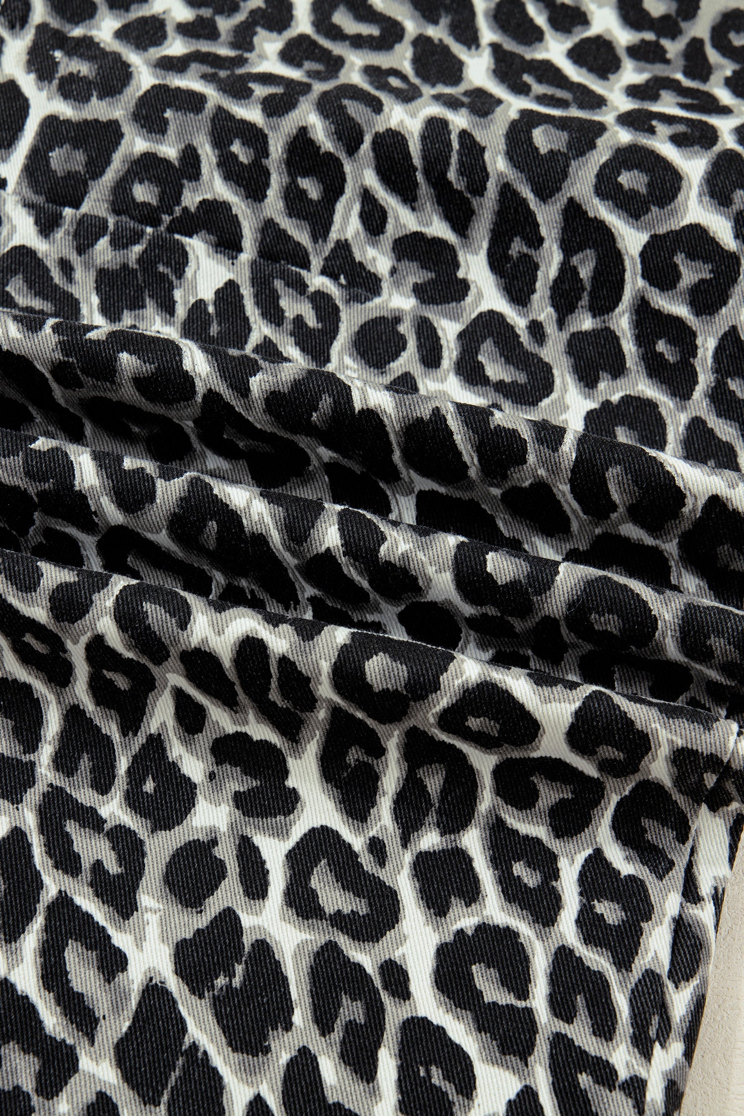 Leopard High Waist Barrel Leg Jeans