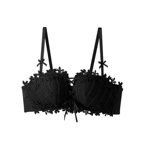 Charming Floral Embroidery Bras for Women Tied Lingerie Seamless Bra Bralette Wireless Brassiere Female Underwear Intimates