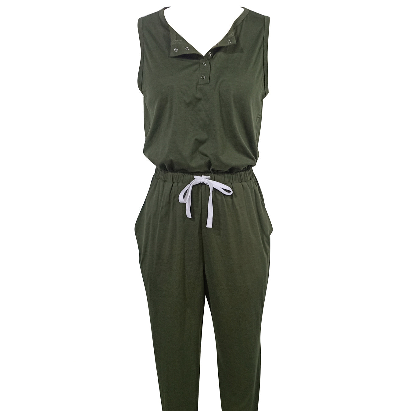 Women’s Off‑Shoulder Button Top & Pocket Pants Set