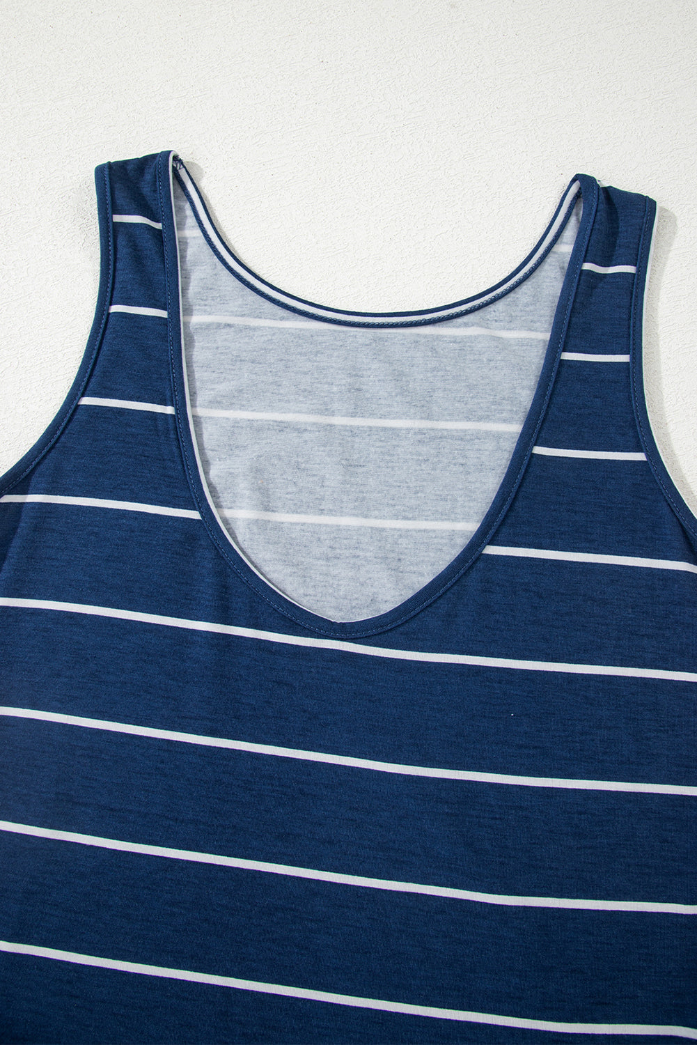 Stripe Open Back Sleeveless Maxi Dress with Slits