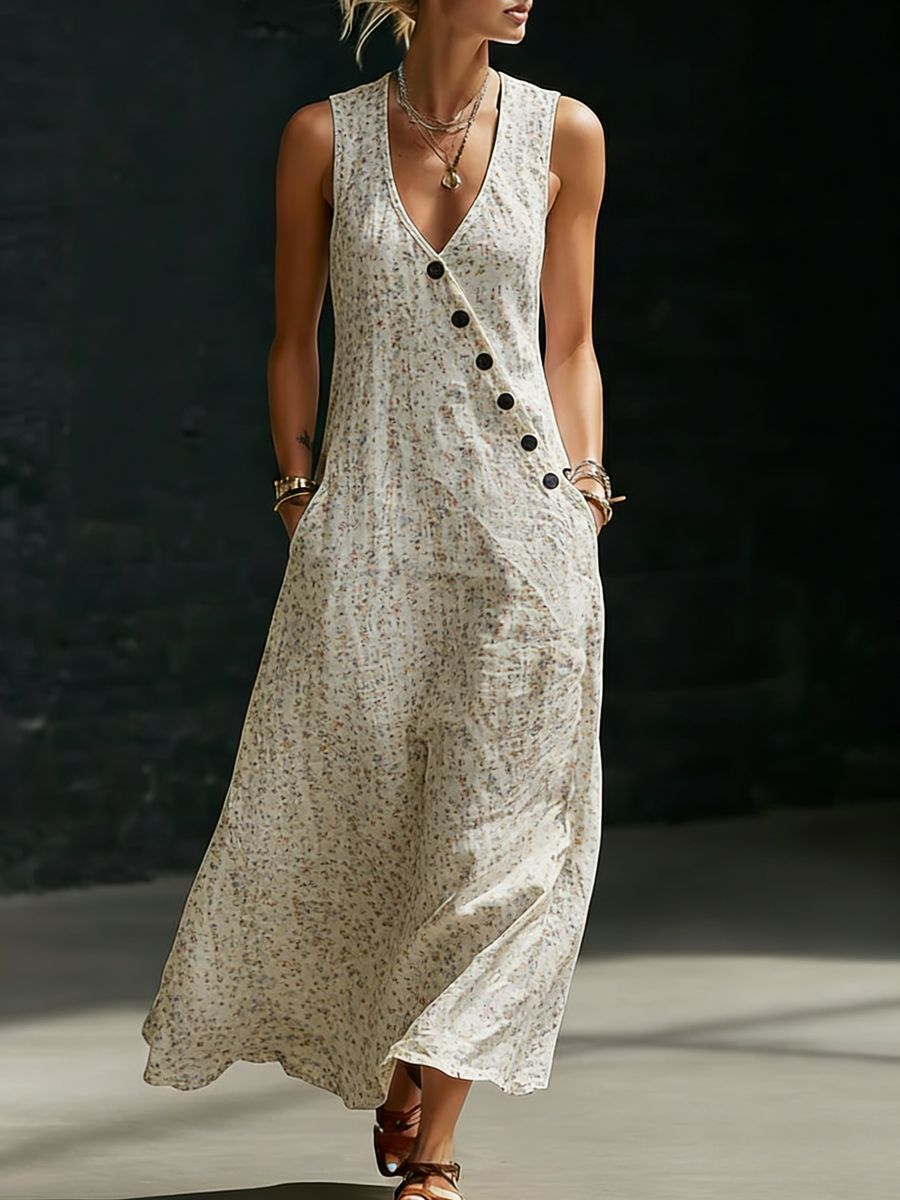 Women’s V-Neck Cross-Over Shirt and Wide-Leg Pants Set